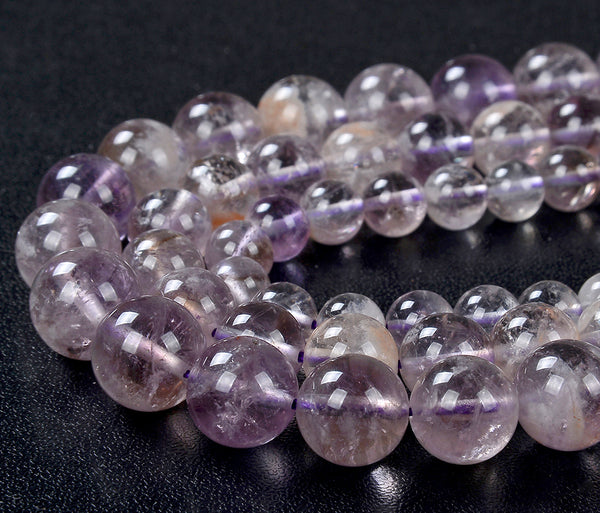 Natural Amethyst Light Purple Gemstone Grade A Round 5MM 6MM 7MM 8MM 9MM 10MM Loose Beads (D125)