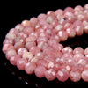 Natural Argentina Rhodochrosite Gemstone Grade AAA Micro Faceted Round 2MM 4MM Loose Beads (P64)