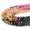 3MM Natural Multi Color Tourmaline Gemstone Grade AAA Micro Faceted Round Loose Beads 15 inch Full Strand (80009349-P26)