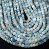 5MM Natural Aquamarine Gemstone Grade A Micro Faceted Cube Loose Beads (P47)