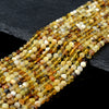 Natural Yellow Opal Gemstone Grade AA Micro Faceted Round 3MM 4MM Loose Beads (P66)