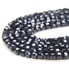 2MM Natural Black Tourmaline Gemstone Grade AA Micro Faceted Diamond Cut Cube Loose Beads (P39)