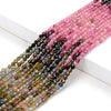 2MM Natural Multi Color Tourmaline Gemstone Grade AAA Micro Faceted Round Loose Beads 15 inch Full Strand (80009345-P26)