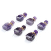 34X18X13MM Natural Amethyst Gemstone Perfume Bottle Pendant Faceted, Essential Oil Bottle Beads 1 Bead (80017239-P71)
