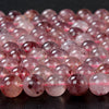 Natural Strawberry Lepidocrocite Quartz Gemstone Grade AA Round 6MM 8MM 10MM Loose Beads (D174)