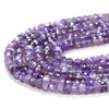 4X3MM Natural Amethyst Gemstone Grade A Micro Faceted Rondelle Loose Beads (P35)