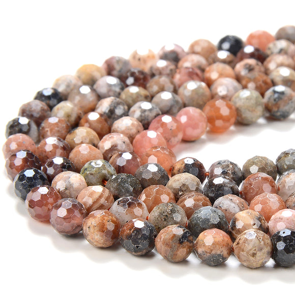 Natural Rhodochrosite Gemstone Grade A Micro Faceted Round 2MM 3MM 4MM 5MM 6MM Loose Beads 15 inch Full Strand (P55)