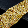 Natural Yellow Opal Gemstone Grade AA Micro Faceted Round 3MM 4MM Loose Beads 15 inch Full Strand (P53)
