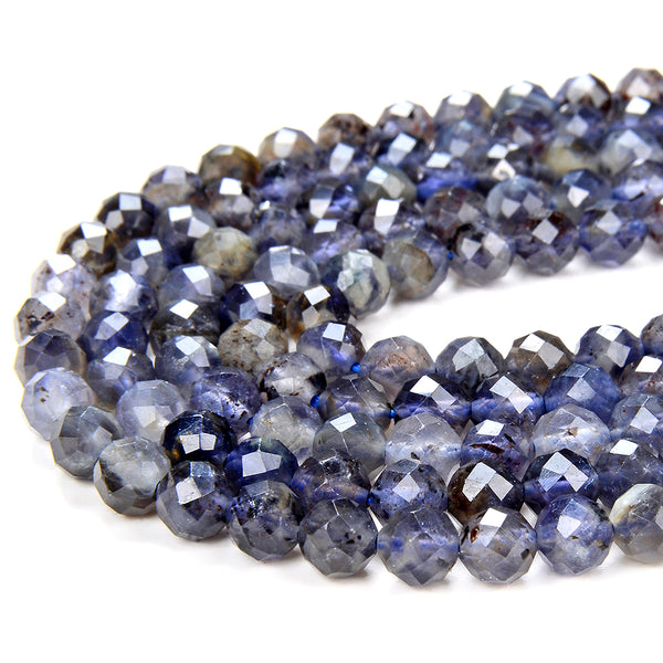 3MM Natural Iolite Gemstone Grade AA Micro Faceted Round Loose Beads 15.5 inch Full Strand (80009418-P31)