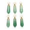 48X15MM Natural Green Aventurine Gemstone Perfume Bottle Pendant Faceted Point, Essential Oil Bottle Beads 1 Bead (80017247-P71)