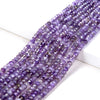 4X3MM Natural Amethyst Gemstone Grade A Micro Faceted Rondelle Loose Beads (P35)