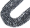 6X4MM Natural Black Tourmaline Gemstone Grade AAA Faceted Rondelle Loose Beads 15 inch Full Strand (80016906-D348)