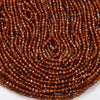 3MM Natural Hessonite Garnet Gemstone Grade AAA Micro Faceted Round Loose Beads 15 inch Full Strand (80015957-P48)