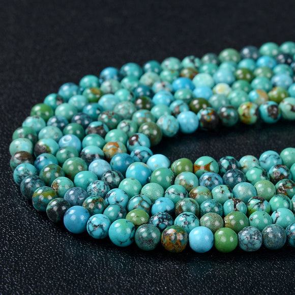 Natural Turquoise Gemstone Round 2MM 3MM 4MM Loose Beads 15.5 inch Full Strand (P47)