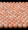 Natural Orange Feldspar Sunstone Gemstone Grade AAA Round 5MM 6MM 7MM 8MM 9MM 10MM Loose Beads (D307)