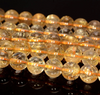 Golden Rutilated Quartz Gemstone Gold Grade AAA 4mm 5mm 6mm 7mm Round Loose Beads 15.5 inch Full Strand (466)