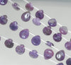 10X8mm Purple Lepidolite Gemstone Grade A Teardrop Briolette Loose Beads 16 inch Full Strand (90188363-671)