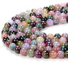 Natural Tourmaline Multi Color Gemstone Grade AA Round 4MM 5MM 6MM Loose Beads (D129)