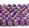 8MM Rare New! Natural Purple Red Ruby Gemstone Grade AA Micro Faceted Round Loose Beads (D224)
