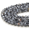 4MM Natural Black Rutilated Quartz Gemstone Grade AAA Micro Faceted Round Loose Beads 15 inch Full Strand (80016240-P51)