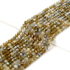 3-4MM Natural Yellow Smoky Labradorite Gemstone Grade AA Micro Faceted Round Loose Beads 15 inch Full Strand (80009421-P31)