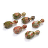 37X17X13MM Natural Unakite Gemstone Perfume Bottle Pendant Faceted, Essential Oil Bottle Beads 1 Bead (80017237-P71)
