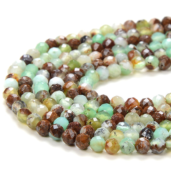 2MM Natural Chrysoprase Gemstone Grade A Micro Faceted Round Loose Beads 15 inch Full Strand (80016264-P53)