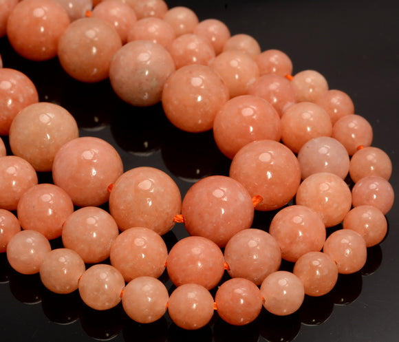 Orange Peach Calcite Gemstone Grade Aaa Round 6mm 8mm 10mm 12mm Loose Beads (A259)