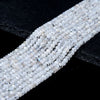 Natural Rainbow Moonstone Gemstone Grade A Micro Faceted Rondelle 3X2MM 4X3MM Loose Beads 15 inch Full Strand (P62)