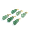 48X15MM Natural Green Aventurine Gemstone Perfume Bottle Pendant Faceted Point, Essential Oil Bottle Beads 1 Bead (80017247-P71)