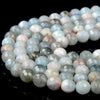 6MM Natural Aquamarine Gemstone Grade A Faceted Round Loose Beads 15 inch Full Strand (80016974-D334)