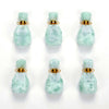 35X18X13MM Natural Green Moonstone Gemstone Perfume Bottle Pendant Faceted, Essential Oil Bottle Beads 1 Bead (80017232-P70)
