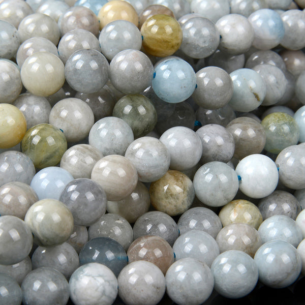 Natural Aquamarine Gemstone Round 8MM Loose Beads (D98)