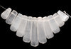 16x9-39x10mm Graduated Set Selenite Gemstone Grade AAA Stick Loose Beads 3.5 inch Strand (80007615-A236)