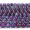 Natural Fluorite Purple Blue Gemstone Grade AA Round 5MM 6MM 7MM 8MM 9MM Loose Beads (D333)