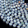 6MM Natural Aquamarine Gemstone Grade AA Faceted Prism Double Point Cut Loose Beads (D212)