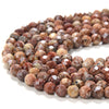 4MM Natural Brown Lace Jasper Gemstone Grade AA Micro Faceted Round Loose Beads 15 inch Full Strand (80016239-P51)