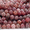 Natural Strawberry Quartz Dark Red Gemstone Round 4MM 6MM 7MM 8MM Loose Beads (D273)