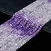 4MM Natural Lavender Amethyst Gemstone Grade AAA Micro Faceted Square Cube Loose Beads (P68)