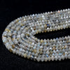 4X2MM Natural Labradorite Gemstone Grade A Bicone Faceted Rondelle Saucer Loose Beads 15.5 inch Full Strand (80009456-P34)