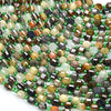 6MM Natural Green Garnet Gemstone Grade A Faceted Prism Double Point Cut Loose Beads (D342)