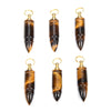 54X14MM Natural Yellow Tiger Eye Gemstone Perfume Bottle Pendant Bullet Point, Essential Oil Bottle Beads 1 Bead (80017263-P72)