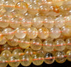 Natural Golden Rutilated Quartz Gemstone Grade AA Round 4MM 5MM 6MM 7MM 8MM 9MM 10MM 11MM 12MM 13MM Loose Beads (D256 D257)