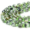 6MM Natural Prehnite Gemstone Grade A Faceted Prism Double Point Cut Loose Beads (D342)