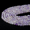4MM Natural Lavender Amethyst Gemstone Grade A Micro Faceted Round Loose Beads 15.5 inch Full Strand (80009425-P32)