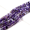 5X4MM Natural Amethyst Gemstone Grade A Micro Faceted Rondelle Loose Beads (P38)