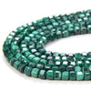 2MM Natural Malachite Gemstone Grade AA Micro Faceted Diamond Cut Cube Loose Beads (P42)
