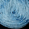 4MM Natural Aquamarine Gemstone Grade AAA Micro Faceted Round Loose Beads 15 inch Full Strand (80015741-P48)