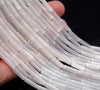 13x4mm Selenite Gemstone Round Tube Loose Beads 15.5 inch Full Strand (80007517-A263)