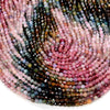 3MM Natural Multi Color Tourmaline Gemstone Grade AAA Micro Faceted Round Loose Beads 15 inch Full Strand (80009350-P26)